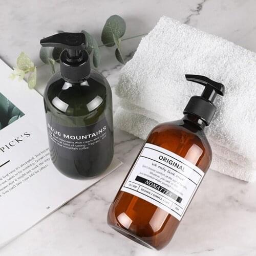 500ml Bathroom Portable Soap Dispensers Lotion Shampoo Shower Gel Holder Soap Dispenser Empty Bath Pump Bottle Home Travel