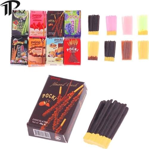 8PCS/lot Cute Miniature Dollhouse Pretend Food Mini Chocolate Cookies 1/12 1/6 Miniatural Food