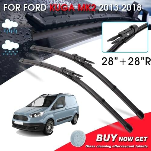 BROSHOO Car Fornt Window Windshield Wipers Blade For Ford Kuga MK2 28"+28"R LHD&RHD Car Model Year 2013-2018 Auto Accessories