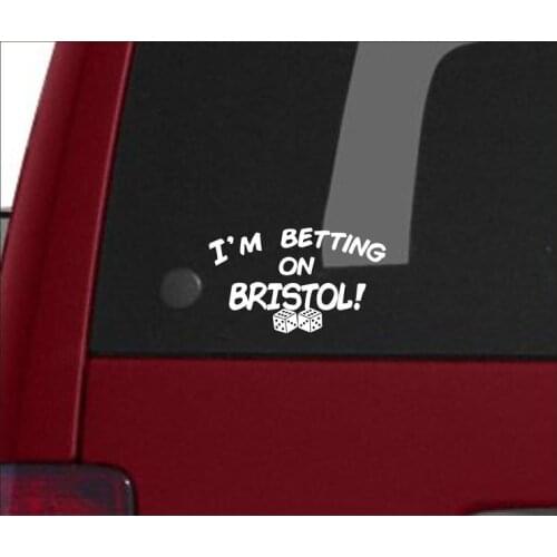 Black/Sliver FBristol Resort Casino Decal Car Body Stickers Window Door Decal Top Quality Waterproof S807