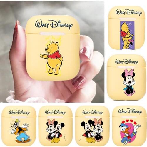 Disney Mickey Minnie Mouse Goofy Bear Silicone Case For Apple Airpods 1/2 Cover Protective Earphone Case Headphones Cases Protec