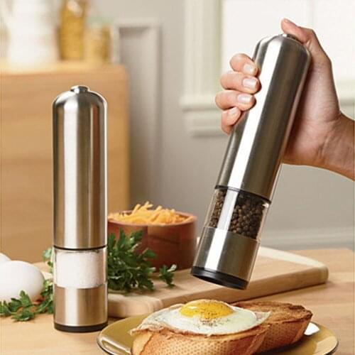 1pc Electric salt and pepper grinding Electronically adjustable vibrator - Ceramic grinder - Automatic one-handed