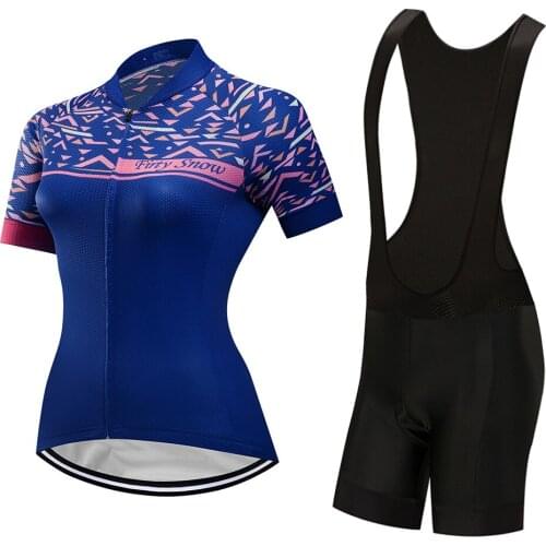 Summer Cycling Clothing Ladies 2021 Fashion Mtb Bike Bicycle Clothes Maillot Short Sleeve Jersey Set Kit Women Sport Wear Suit