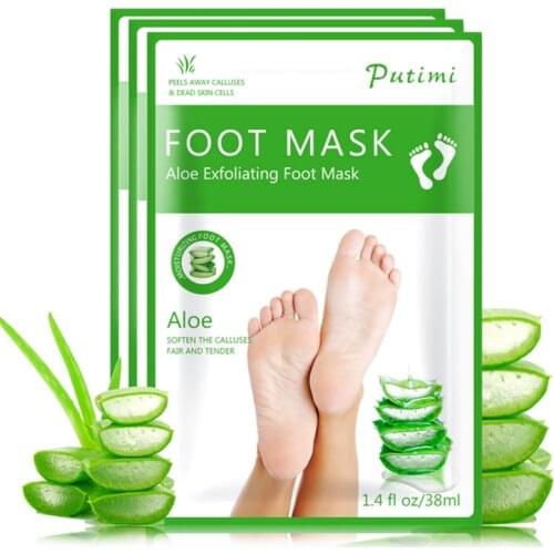 Aloe Foot Mask foot feet Peel Exfoliating Foot Mask Baby Feet Mask Renewal Ultra Soft Skin foot mask d1