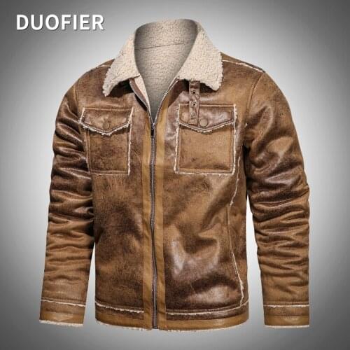Men Brand Leather Jacket 2021 Winter New Casual Motorcycle Coat Male Autumn Turn Down Collar Outwear Brown Faux Leather Jackets