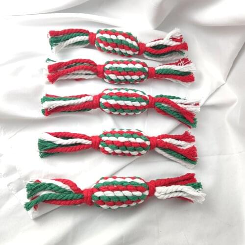 MZHQ 1 pc Pet Dog Supplies Puppy Cotton Chew Knot Toy Durable Braided Bone Rope 22CM Funny Labrador Training Molar Gift Tedy Toy