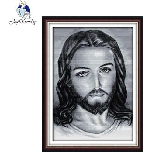 Joy Sunday Jesus Cross Stitch Sets hand embroidery patterns print counted 11CT 14CT Cross Stitch kits needlework embroidery Sets
