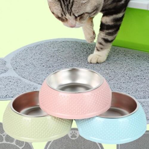 Delicate Design 1 Set Practical Cat Food Feeding Bowl Adjustable Pet Feeder Portable for Indoor