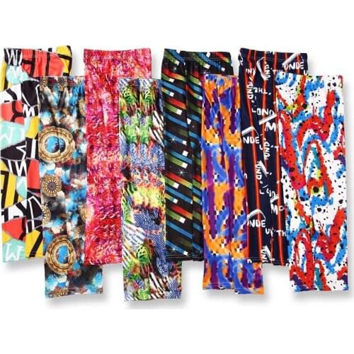 New Spring and Autumn Korean New Girls Printed Leggings Girls Pants