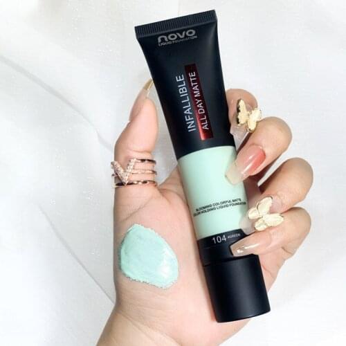 NOVO matte liquid foundation cream concealer oil control whitening waterproof sweat-proof students' makeup cream