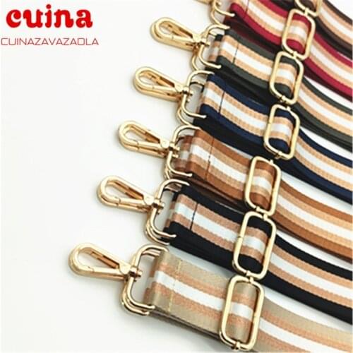 New Nylon Belt Shoulder Bag Strap For Crossbody Women Wide Straps For Bags Striped Handles Adjustable Strap Bag Accessories