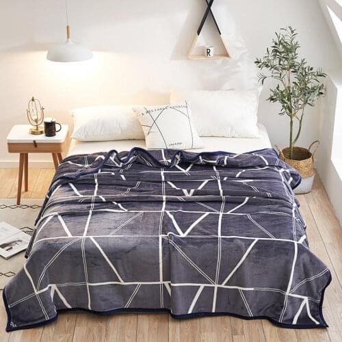 High Density Thicken plush bedspread blanket cover the bed winter Super Soft Flannel Blanket for sofaa