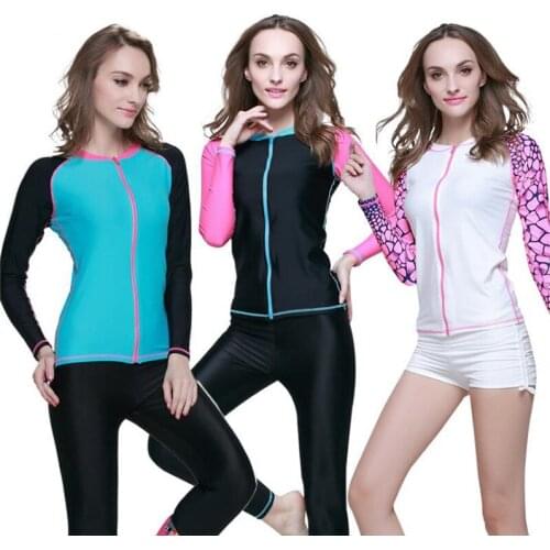 Sbart 1PC Rashguard Women Long Sleeve Swimming Stuis Shirts Swimwear Female Sailing Surfing Wetsuits Clothes 2018 CO