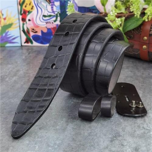 Luxury Desiger Belt Carving Leather Mens Belt Without Buckle Ceinture Leather Belt Men Without Buckles Waist Belt SP14