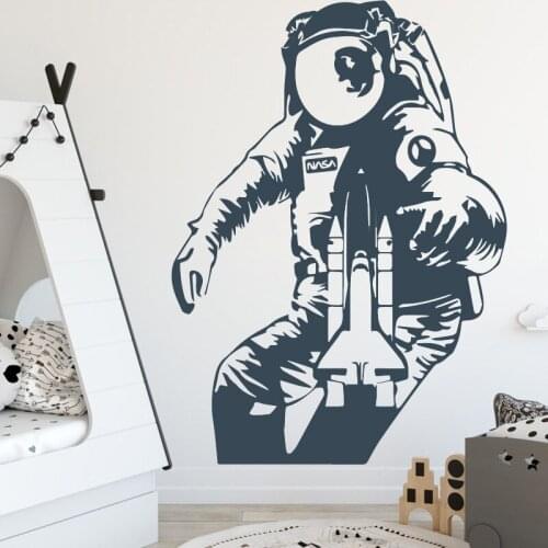 Spaceman Wall Sticker Self Adhesive Vinyl Living Room Bedroom Wall Art Decal Removable Wall Stickers Home Decoration Accessories