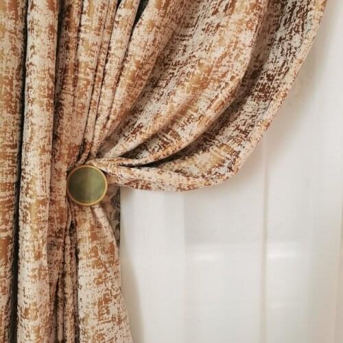 Chenille Curtains Simple and Lightweight Luxury Duplex High-grade Gray Texture Thickened Curtains for Living Room Bedroom