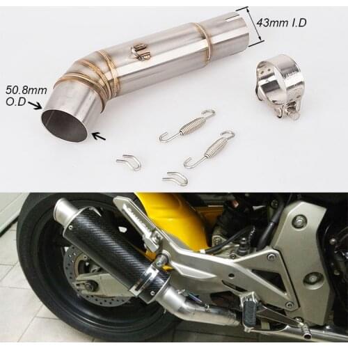 Slip On For CB600 CB600F Variation Hornet 600 Motorcycle Exhaust Escape Middle Mid Connection Link Pipe Muffler