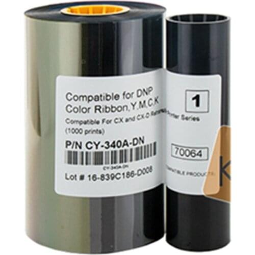 Compatible DNP CY-340A-DN YMCK CX330 CX-D80 CX310 Card Printer Ribbon 1000 Prints 1 Roll