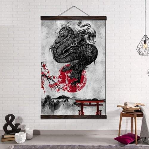 Modern Wall Art Print Picture Picture And Poster Scroll Canvas Painting Home Decoration for Living Room Traditional Dragon