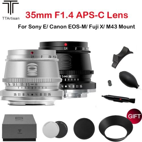 TTArtisan 35mm F1.4 APS-C Manual Focus Camera Lens for Canon EF-M Sony E Mount Fujifilm X M4/3 Leica L SIGMA Nikon Z Panasonic