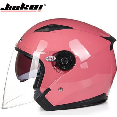 2018 New Double lens JIEKAI Motorcycle helmets Four seasons Half face motorbike electric bicycle helmet