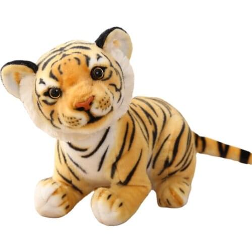 High Quality Kawaii Squatting Tiger Plush Toy Simulation Tiger Soft Doll Christmas Birthday Gifts for Children