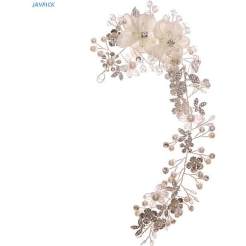 X7XB Pearl Headband Bridal Tiara Hair Accessories Hairband Wedding Hair Jewelry