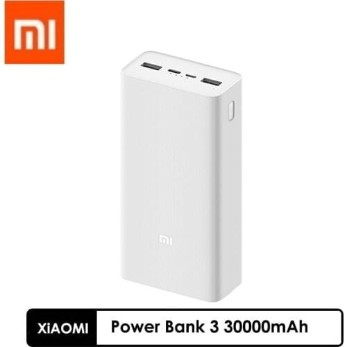 Xiaomi Power Bank 3 30000mAh Quick Charge Version USB-C 18W Max Output 24W Max input 111Wh 3.7V 5V/3A 9V/2,6A Smart Fast Charge