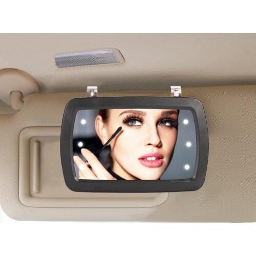 HD Makeup Mirror Sun Visor Interior Mirrors 6 LED Car Interior Mirror Touch Switch Applicable Vehicles Universal Car Accessories