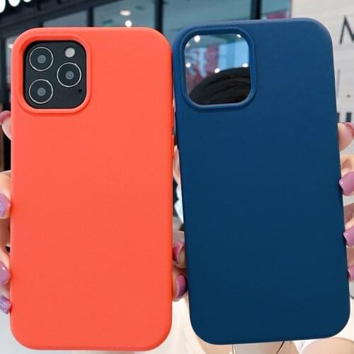 Liquid Silicone Case For iPhone 12 Pro Max mini Soft Gel Rubber Protector Matte Cover For iPhone 12 mini