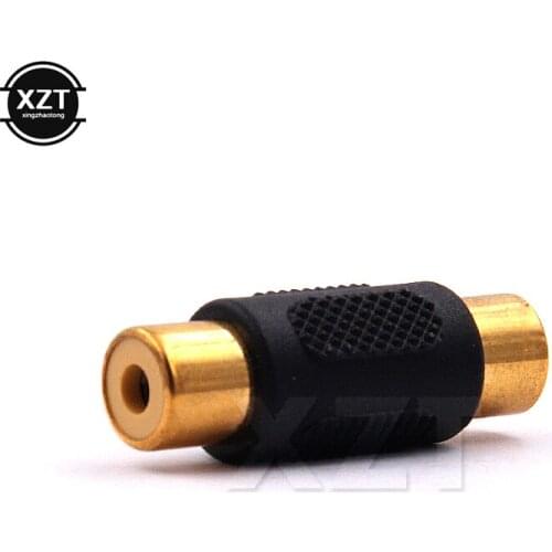 1 Pcs RCA Phono Coupler Female to Female F/F Audio Video Connector Adaptor GOLD