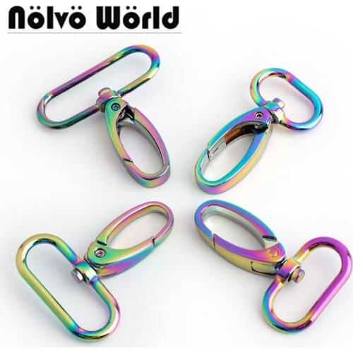 10-50 pieces,Rainbow 25X50mm 1" ,20X48mm 3/4" trigger snap hook,2.5cm 2cm swivel hooks hardware hook for sewing