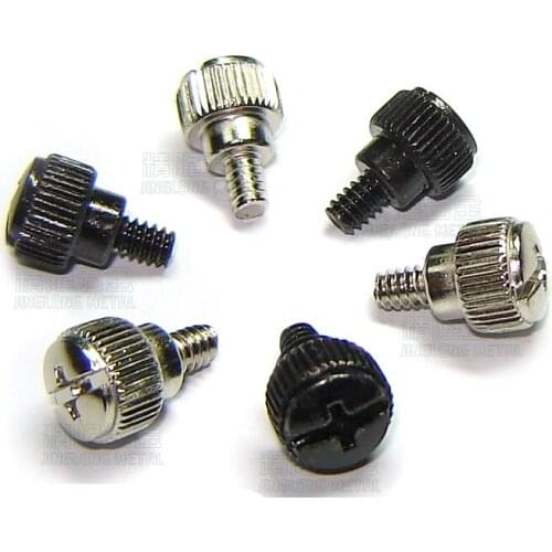 10Pcs 6#-32*5 Thread Teeth Computer PC Case Cooling Fan Toolless Adjustment Screw Thumbscrews Thumb Screw M3.5