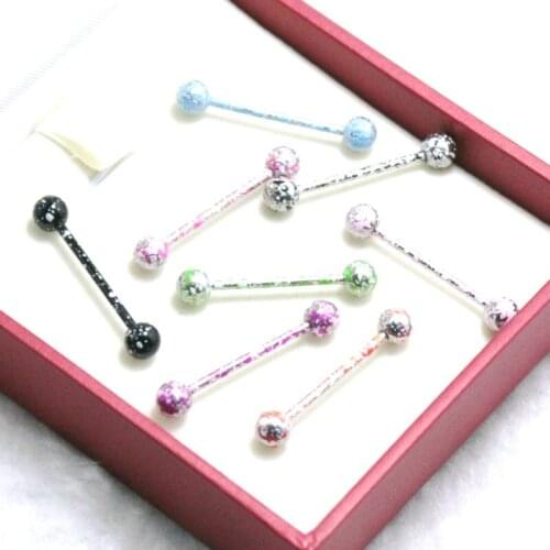 10pcs neon paint new color Stainless Steel Captive Eyebrow Nose Lip Labret Earring Tragus Tongue Fashion Piercing Body Jewelry