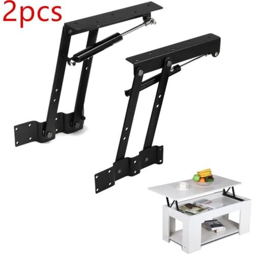 2pcs Folding Spring Tea Table Hinge Furniture Lift Up Top Mechanism Hardware Lifting Rack Shelf For Coffee ComputerTable