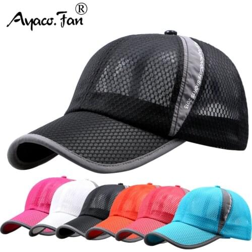 Men Women Quick-dry Sports Baseball Cap Snapback Sunhat Mesh Patchwork Outdoor Hiking Running Hip Hop Baseball Hats Casquette