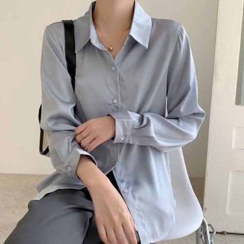 Blouse Women Long Sleeve Chiffon Blouse Shirt Tops Women Blusas Mujer De Moda 2021 Turn Down Collar Chiffon Blouse Shirt E788