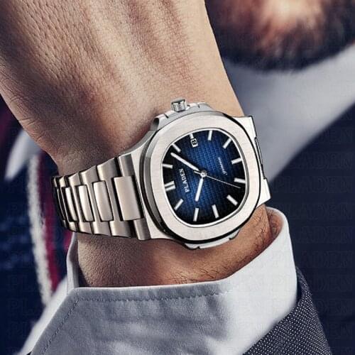 2021 Hot Sale PLADEN Watches Business Man Luxury Quartz Wrist Fashion Luminous Stainless Steel AAA Clock Male Relogio Masculino