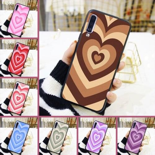 For Samsung Galaxy A10 A20 A30 A40 Phone Case Silicone Pink Heart Red Love Soft Back Cover For Samsung Galaxy A80 A70 A60 A50