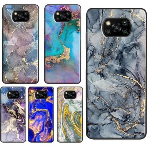 Ink Painting marble For POCO F3 F1 F2 M3 X3 Pro Phone Case For Xiaomi Mi 10T Pro Mi Note 10 Lite Mi 11 Ultra