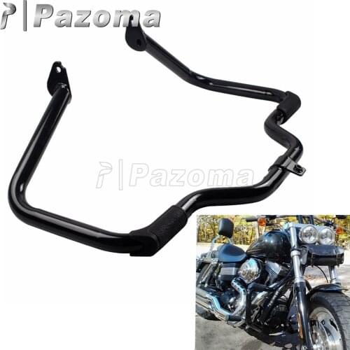 Black Motorcycle Bumper Guard Highway Engine Crash Bar For Harley Touring Road King Electra Glide Street Road Glide 1997-2008