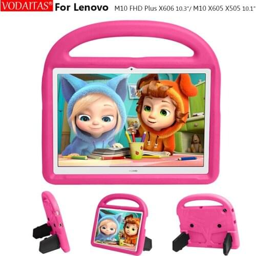 For Lenovo M10 X605 X505 Case Kids Shockproof EVA Full Body Handle Stand Cover For Lenovo Tab M10 PLUS TB-X606F 10.3 Inch Fundas