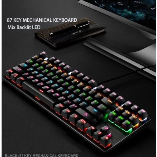 Gaming Mechanical Keyboard Game Anti-ghosting Black Backlit USB Wired Keyboard For PC Computer pro Gamer