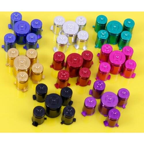 JCD For Microsoft Xbox 360 Bullet Buttons 9mm ABXY Metal Buttons Kit With Guide Button