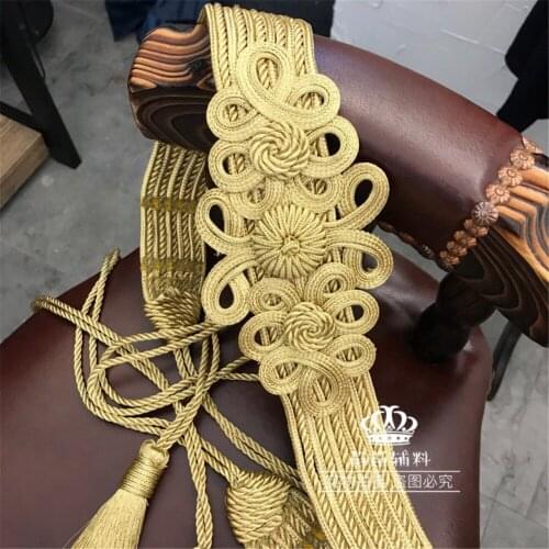As how Handmade lace hand-woven ribbon golden belt, military uniforms, dresses, dance clothes, decorative buckles