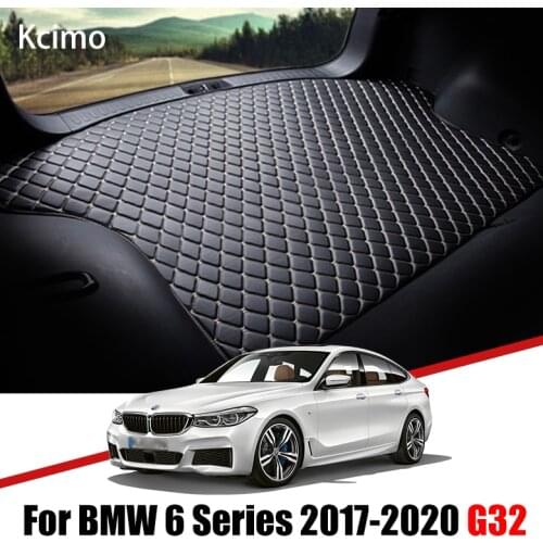 Leather Car Trunk Mat For BMW 6 Series 2017-2020 Trunk Boot Mat 6Srieis Liner Pad 630i 640i BMW G32 Carpet Tail Cargo Liner
