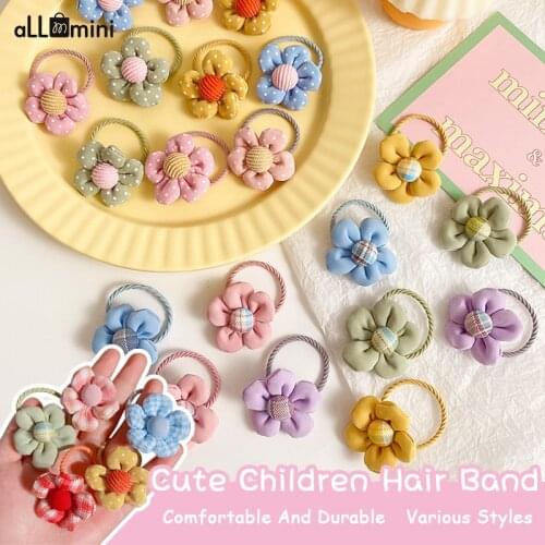 Lovely Flower Princess Headwear Baby Headdress Girls Hair Accessories Kids Elastic Hair Bands Children Hair Ropes 10 Pcs/Set
