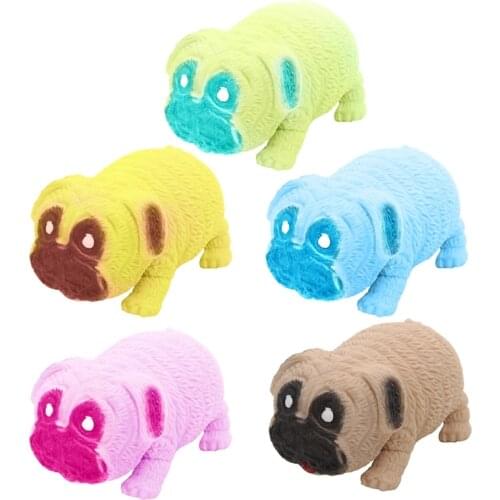 Miniature Novelty Toy Handhold Squeeze Fidget Set Pug Dog Toy Boys Girls Gift Stress Relief Toys Game Stretching Toy