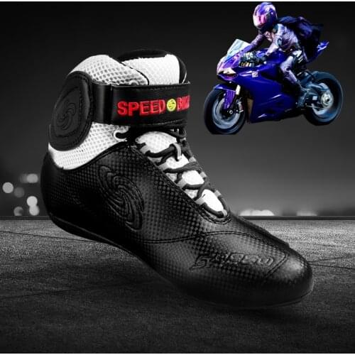 Professional Motorcycle Mens Riding Off-Road Motorcycle Boots Trendy Fashion Riding Shoes Ladies Street Racing Motorcycle Shoes