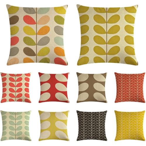 Wholesale Wedding Gift Small Fresh Pastoral Green Tropical Branch Decorative Cushion Cover Office Pillowcase Cojine ZY1328